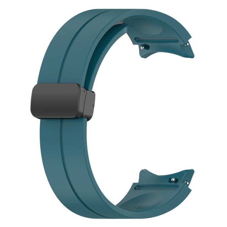 For Samsung Galaxy Watch7 / FE / 6 / 5 / 4 xDfind Fold Magnetic Black Buckle Silicone Watch Band