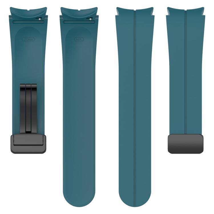 For Samsung Galaxy Watch7 / FE / 6 / 5 / 4 xDfind Fold Magnetic Black Buckle Silicone Watch Band