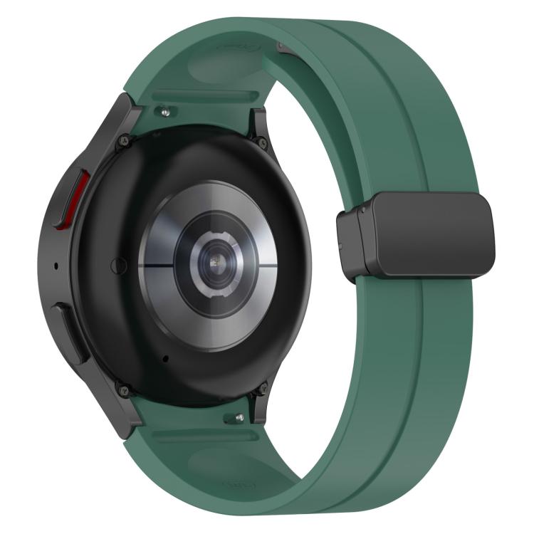 For Samsung Galaxy Watch7 / FE / 6 / 5 / 4 xDfind Fold Magnetic Black Buckle Silicone Watch Band
