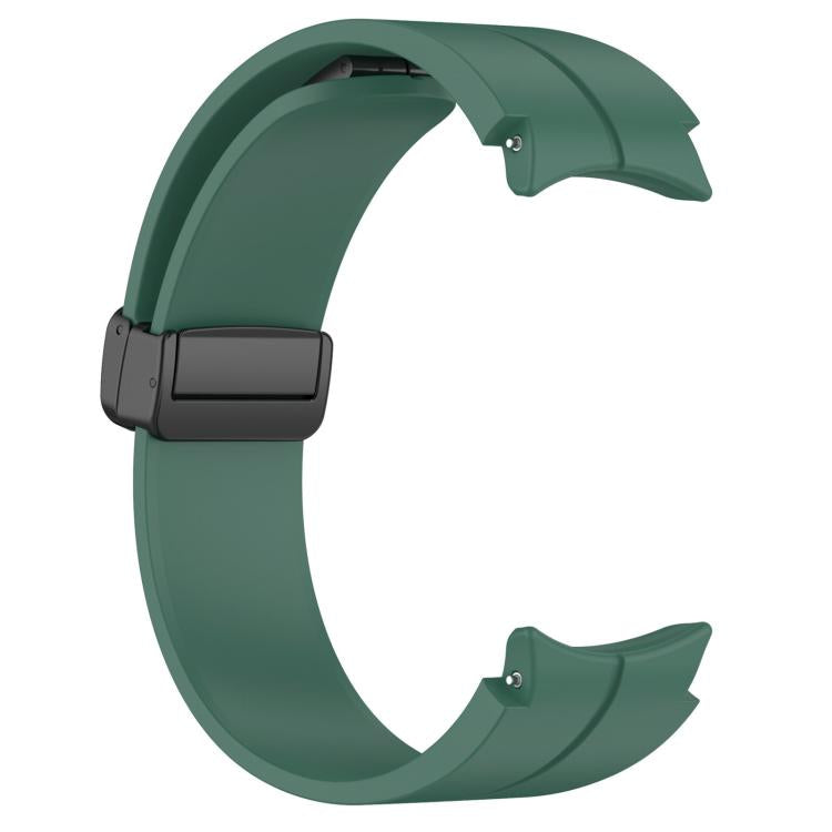 For Samsung Galaxy Watch7 / FE / 6 / 5 / 4 xDfind Fold Magnetic Black Buckle Silicone Watch Band