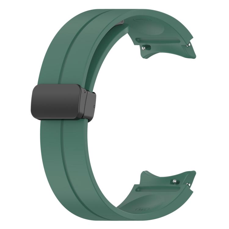 For Samsung Galaxy Watch7 / FE / 6 / 5 / 4 xDfind Fold Magnetic Black Buckle Silicone Watch Band