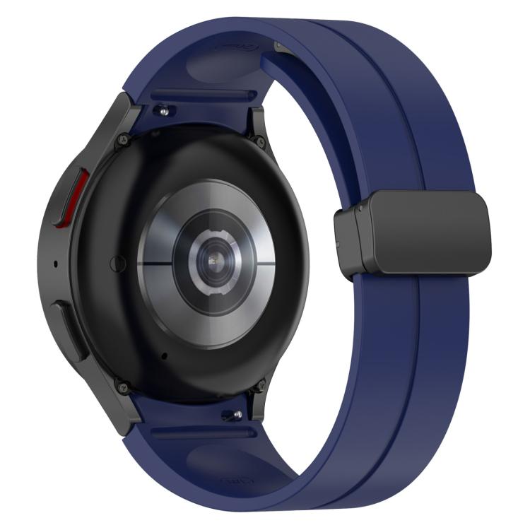 For Samsung Galaxy Watch7 / FE / 6 / 5 / 4 xDfind Fold Magnetic Black Buckle Silicone Watch Band