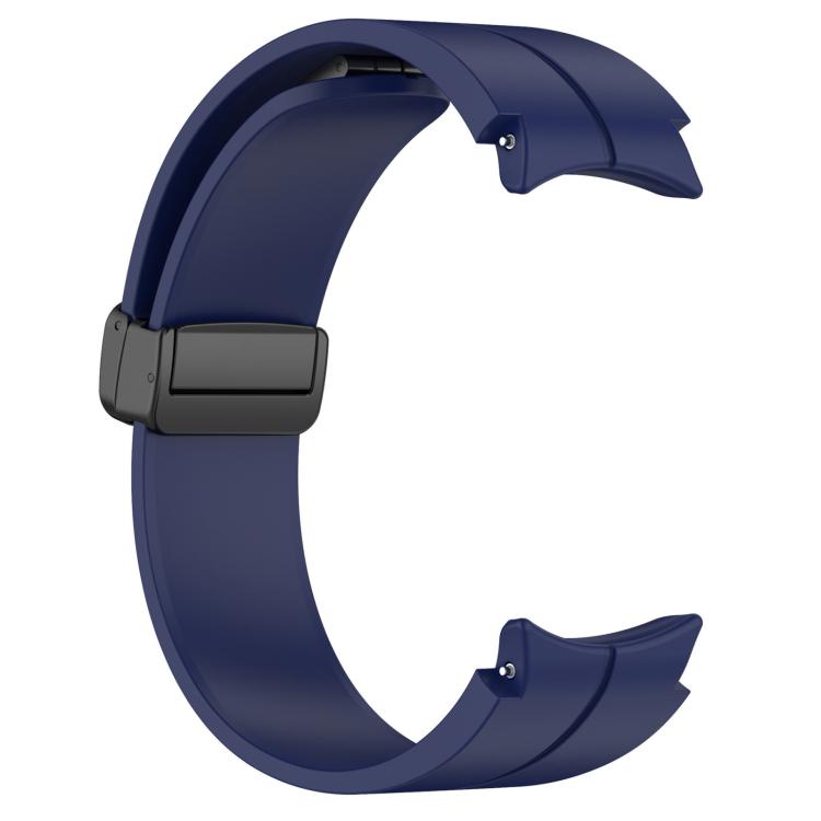 For Samsung Galaxy Watch7 / FE / 6 / 5 / 4 xDfind Fold Magnetic Black Buckle Silicone Watch Band