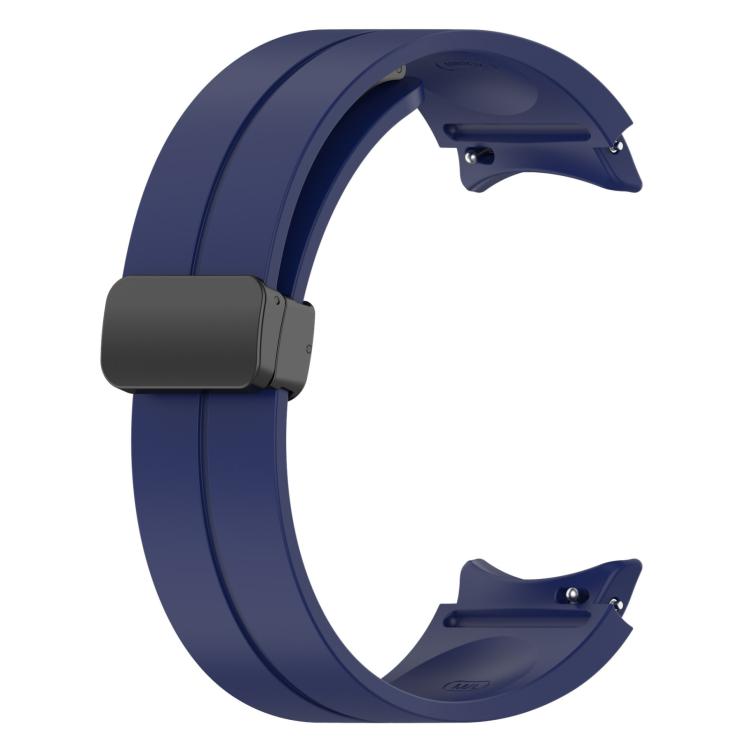 For Samsung Galaxy Watch7 / FE / 6 / 5 / 4 xDfind Fold Magnetic Black Buckle Silicone Watch Band