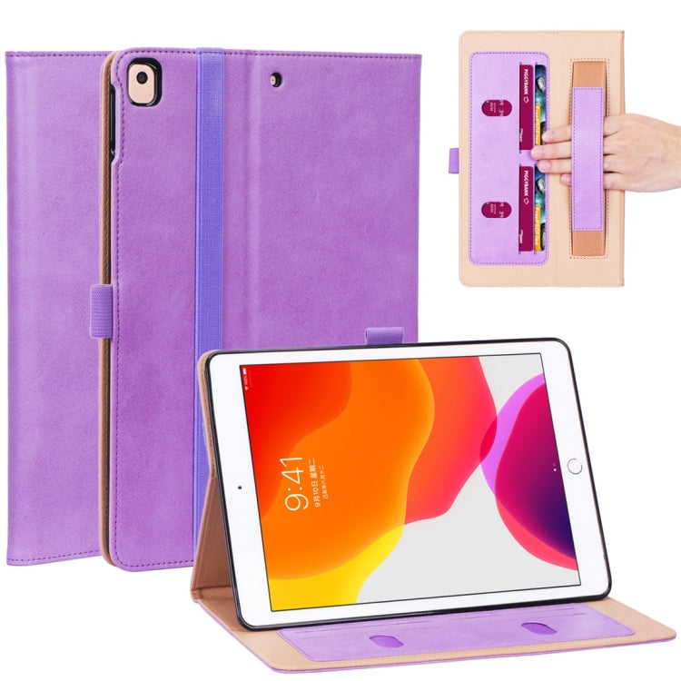 For iPad 10.2 / iPad Air 10.5 / iPad Pro 10.5 inch Retro Texture PU Horizontal Flip Leather Case with Holder & Card Slots & Hand Strap