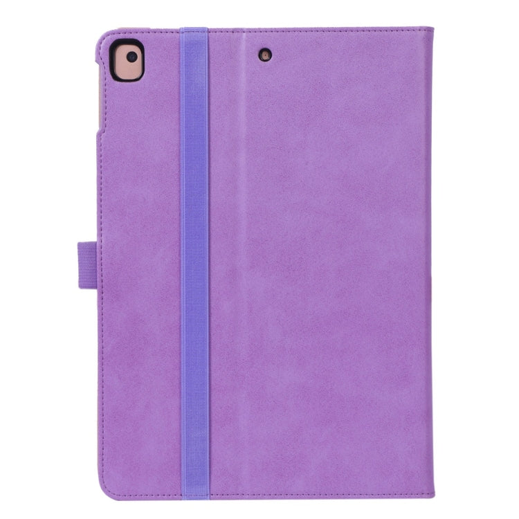 For iPad 10.2 / iPad Air 10.5 / iPad Pro 10.5 inch Retro Texture PU Horizontal Flip Leather Case with Holder & Card Slots & Hand Strap