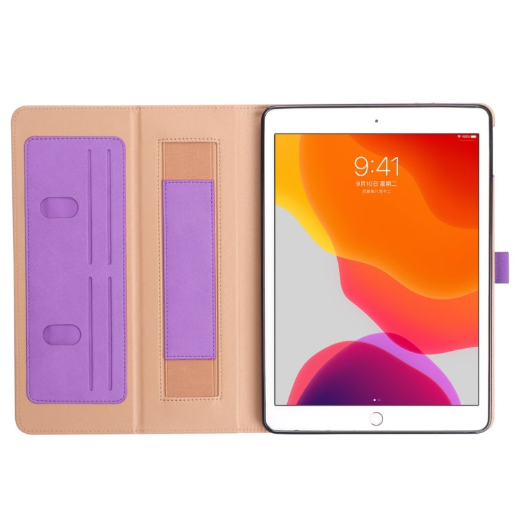 For iPad 10.2 / iPad Air 10.5 / iPad Pro 10.5 inch Retro Texture PU Horizontal Flip Leather Case with Holder & Card Slots & Hand Strap