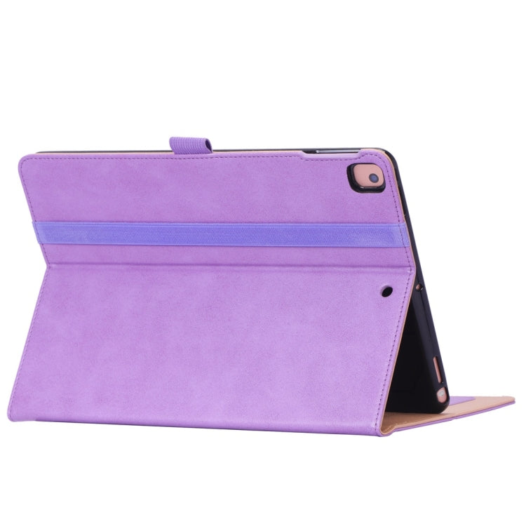 For iPad 10.2 / iPad Air 10.5 / iPad Pro 10.5 inch Retro Texture PU Horizontal Flip Leather Case with Holder & Card Slots & Hand Strap