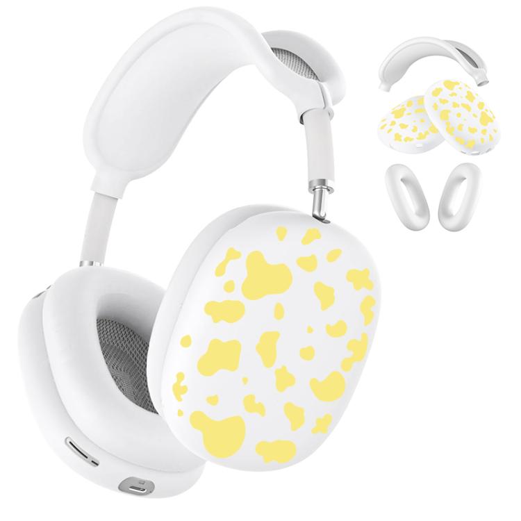 For Apple AirPods Max 2 / Max 3 in 1 Cow Texture Headphones Silicone Protective Case