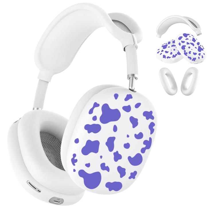 For Apple AirPods Max 2 / Max 3 in 1 Cow Texture Headphones Silicone Protective Case