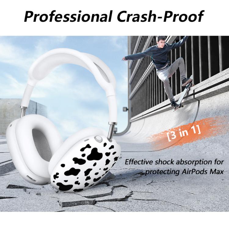For Apple AirPods Max 2 / Max 3 in 1 Cow Texture Headphones Silicone Protective Case