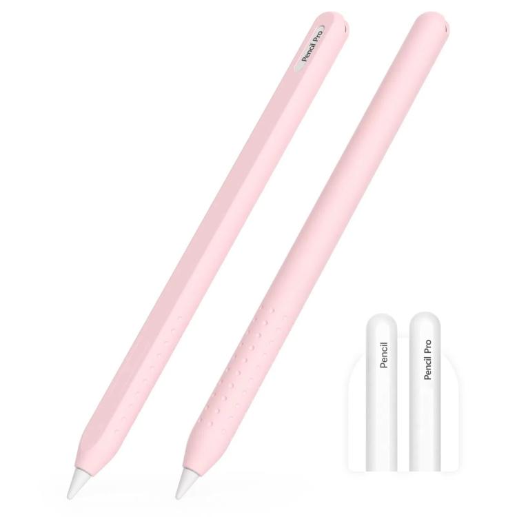 For Apple Pencil 2 / Pro Integrated Anti-roll Silicone Protective Stylus Pen Case