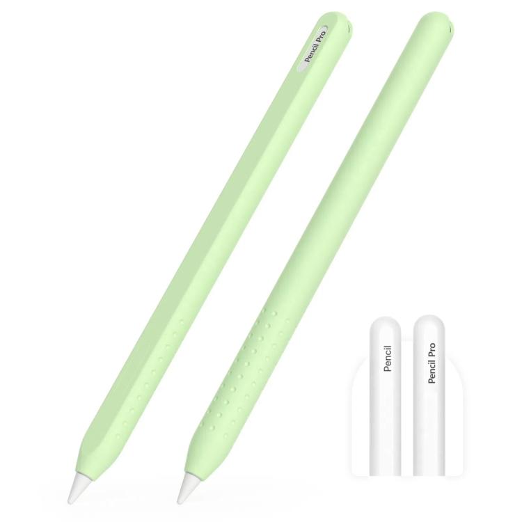 For Apple Pencil 2 / Pro Integrated Anti-roll Silicone Protective Stylus Pen Case