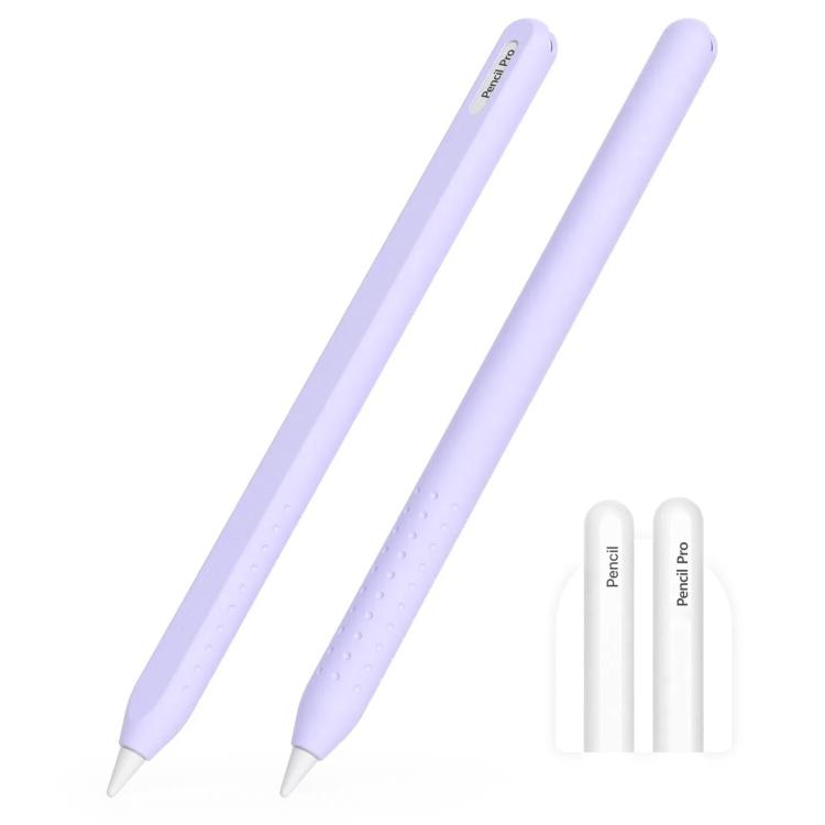 For Apple Pencil 2 / Pro Integrated Anti-roll Silicone Protective Stylus Pen Case
