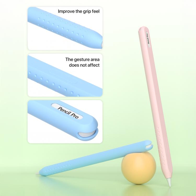 For Apple Pencil 2 / Pro Integrated Anti-roll Silicone Protective Stylus Pen Case