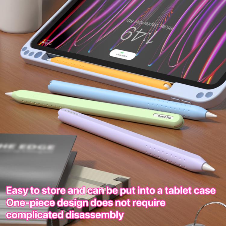 For Apple Pencil 2 / Pro Integrated Anti-roll Silicone Protective Stylus Pen Case