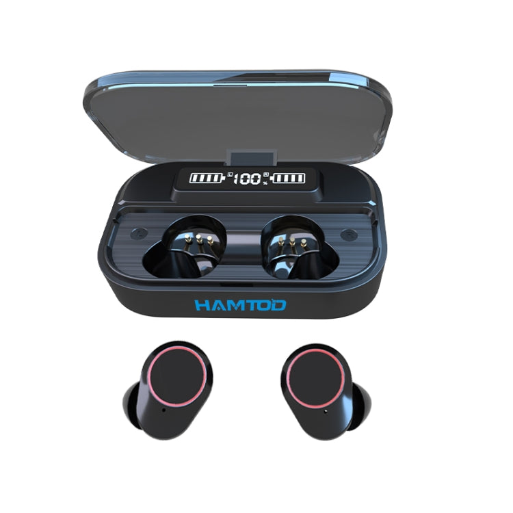 HAMTOD G02 Pro Bluetooth 5.1 Waterproof TWS Bluetooth Earphone with Charging Box