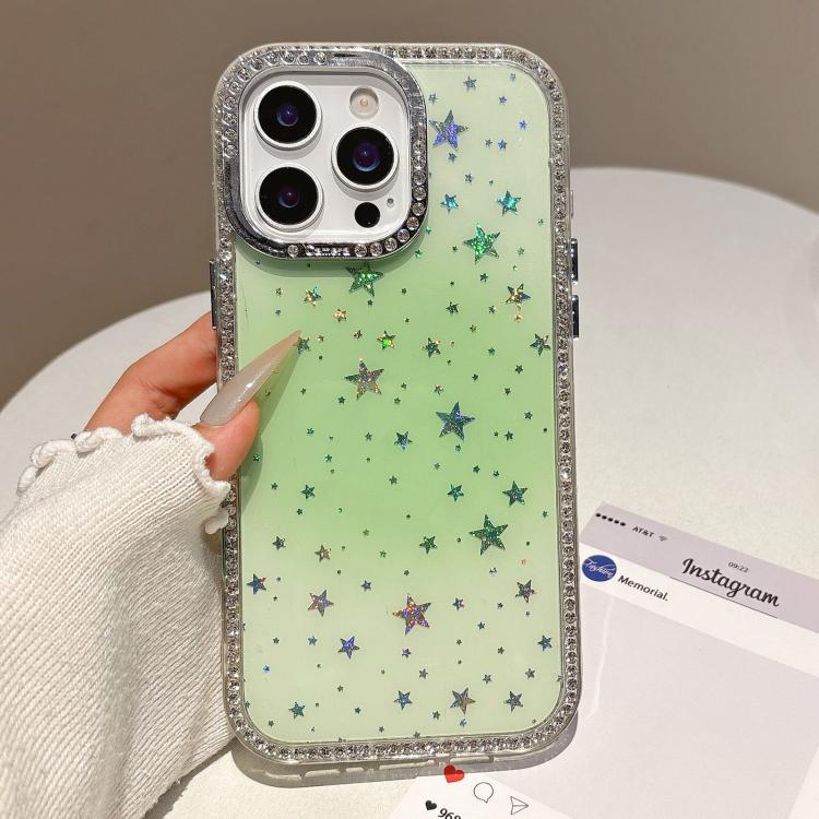 For iPhone 13 Pro Max Holographic Starry Pattern TPU Hybrid IMD Full Coverage Phone Case