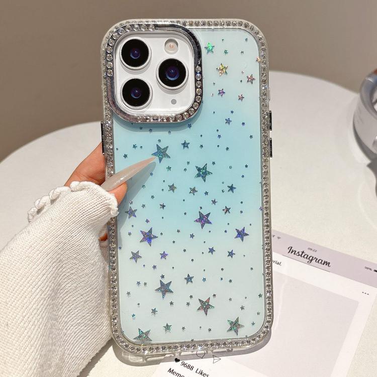 For iPhone 11 Pro Max Holographic Starry Pattern TPU Hybrid IMD Full Coverage Phone Case