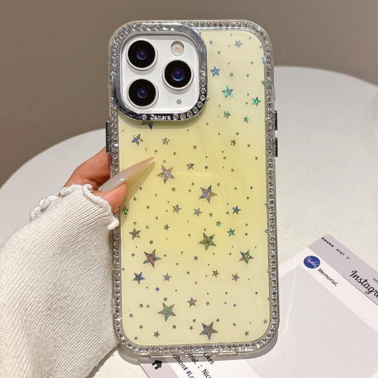 For iPhone 11 Pro Max Holographic Starry Pattern TPU Hybrid IMD Full Coverage Phone Case