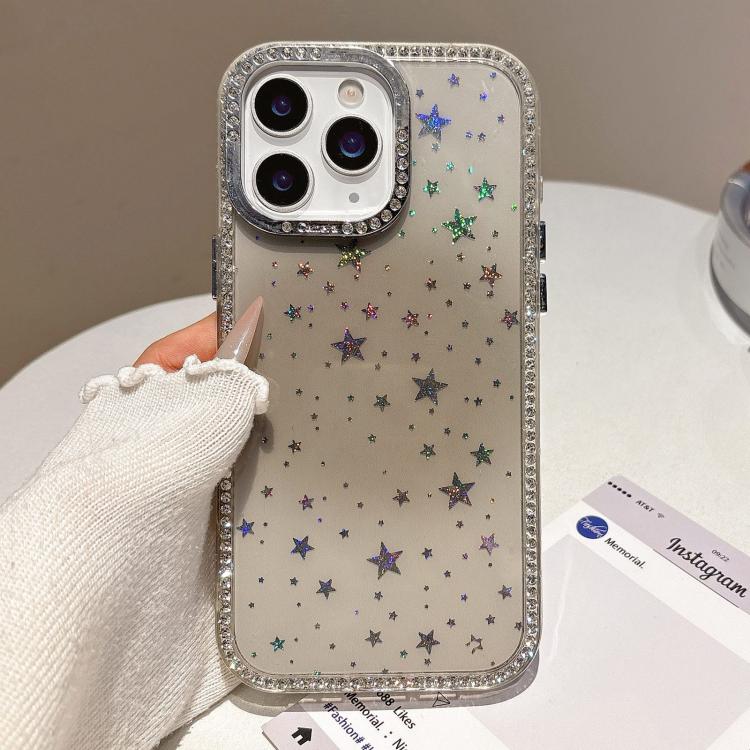 For iPhone 11 Pro Max Holographic Starry Pattern TPU Hybrid IMD Full Coverage Phone Case