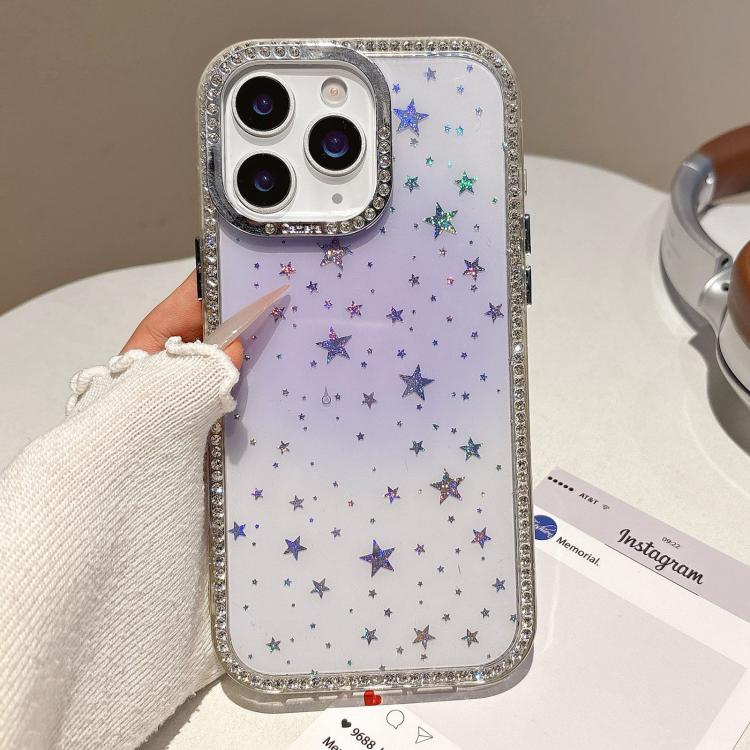 For iPhone 11 Pro Max Holographic Starry Pattern TPU Hybrid IMD Full Coverage Phone Case