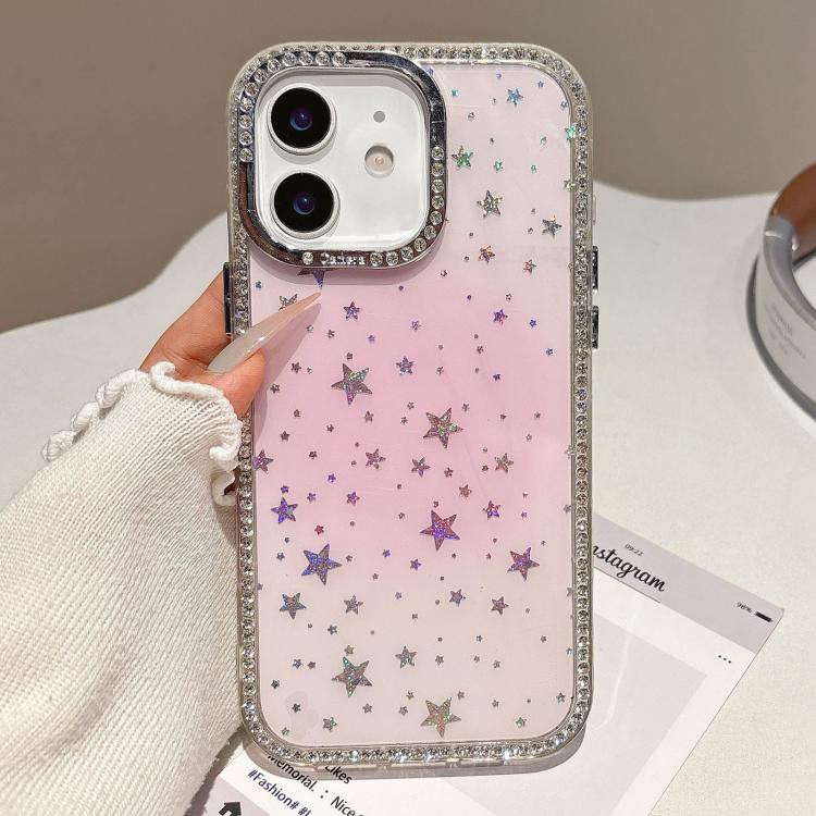 For iPhone 11 Holographic Starry Pattern TPU Hybrid IMD Full Coverage Phone Case