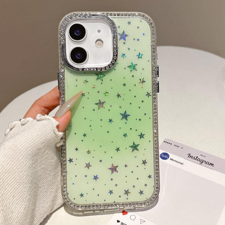 For iPhone 11 Holographic Starry Pattern TPU Hybrid IMD Full Coverage Phone Case