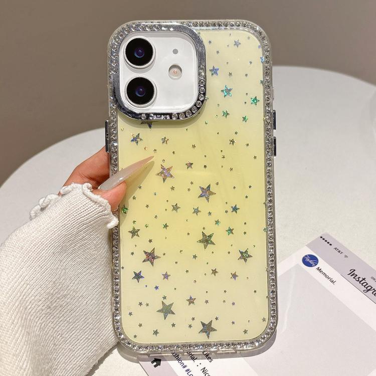 For iPhone 11 Holographic Starry Pattern TPU Hybrid IMD Full Coverage Phone Case