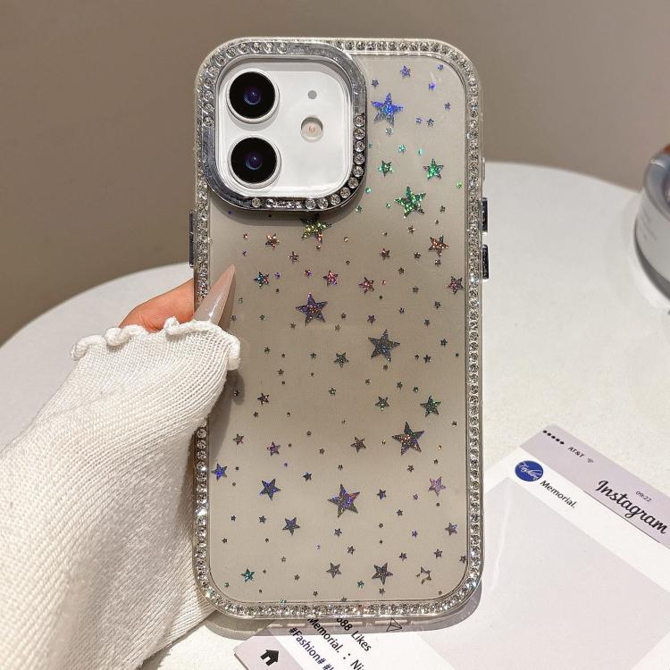 For iPhone 11 Holographic Starry Pattern TPU Hybrid IMD Full Coverage Phone Case