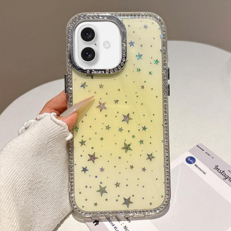 For iPhone 17 Holographic Starry Pattern TPU Hybrid IMD Full Coverage Phone Case