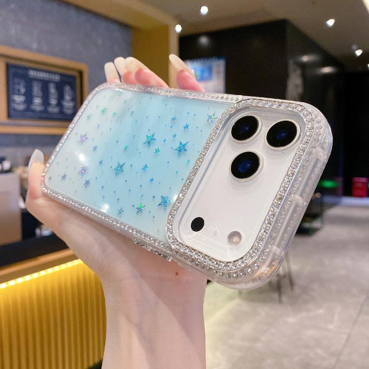 For iPhone 17 Pro Holographic Starry Pattern TPU Hybrid IMD Full Coverage Phone Case