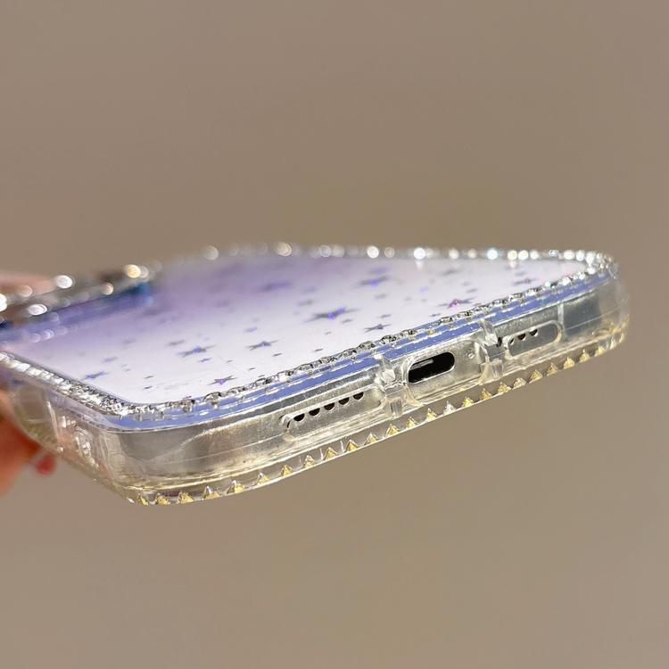 For iPhone 12 Pro Holographic Starry Pattern TPU Hybrid IMD Full Coverage Phone Case