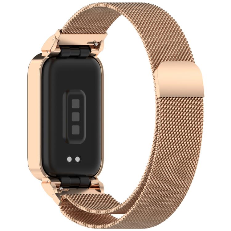 For Redmi Band 2 / Xiaomi Smart Band 8 Active xDfind Watch Frame Integrated Milan Magnetic Metal Watch Band