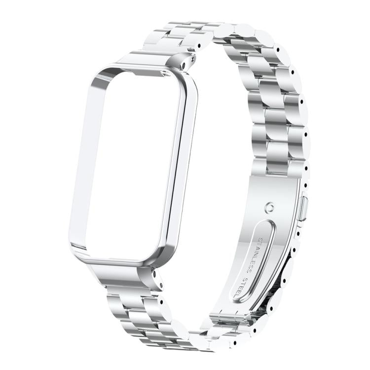 For Xiaomi Mi Band 8 Pro xDfind Watch Frame Integrated Three Beads Metal Watch Band