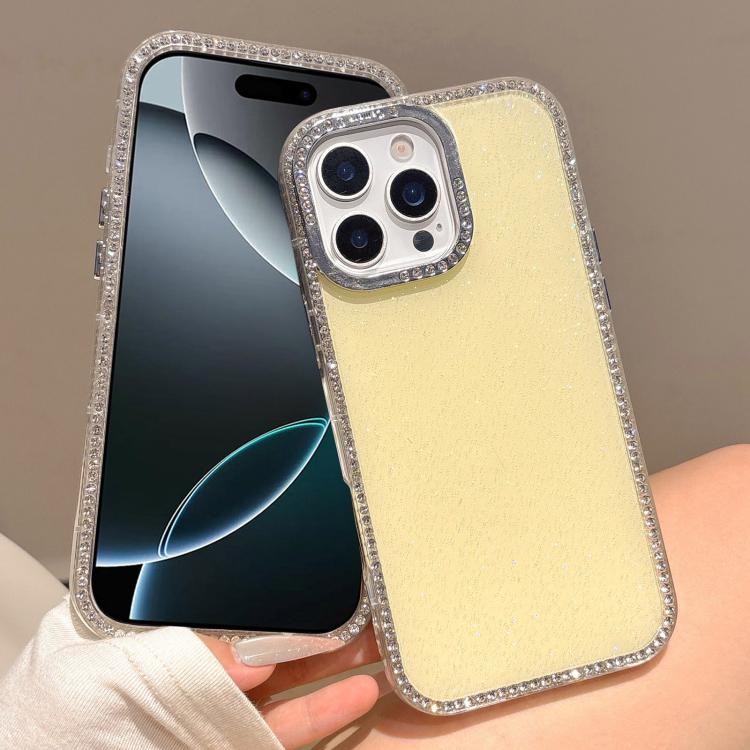 For iPhone 16 Pro Colorful Glitter TPU Hybrid IMD Full Coverage Phone Case