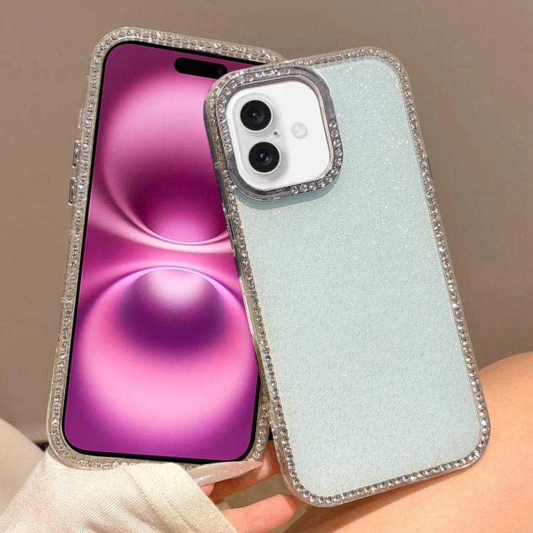 For iPhone 16 Plus Colorful Glitter TPU Hybrid IMD Full Coverage Phone Case