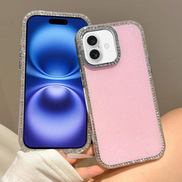 For iPhone 16 Colorful Glitter TPU Hybrid IMD Full Coverage Phone Case