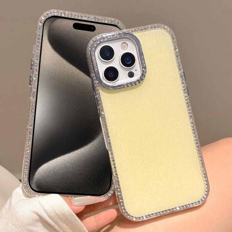 For iPhone 15 Pro Colorful Glitter TPU Hybrid IMD Full Coverage Phone Case