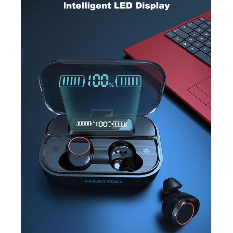 HAMTOD G02 Pro Bluetooth 5.1 Waterproof TWS Bluetooth Earphone with Charging Box