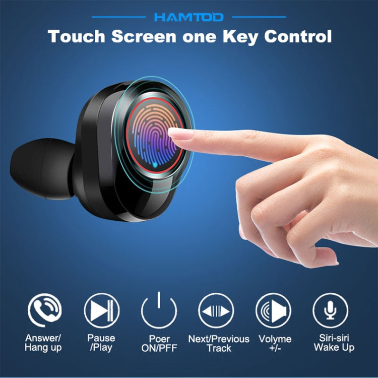 HAMTOD G02 Pro Bluetooth 5.1 Waterproof TWS Bluetooth Earphone with Charging Box