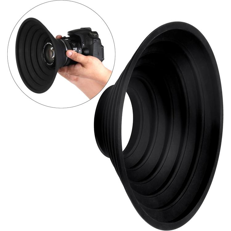 Universal Silicone Lens Hood, Size:30-50mm - Black