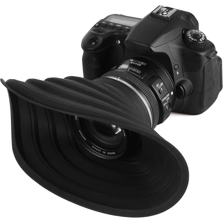 Universal Silicone Lens Hood, Size:50-70mm - Black