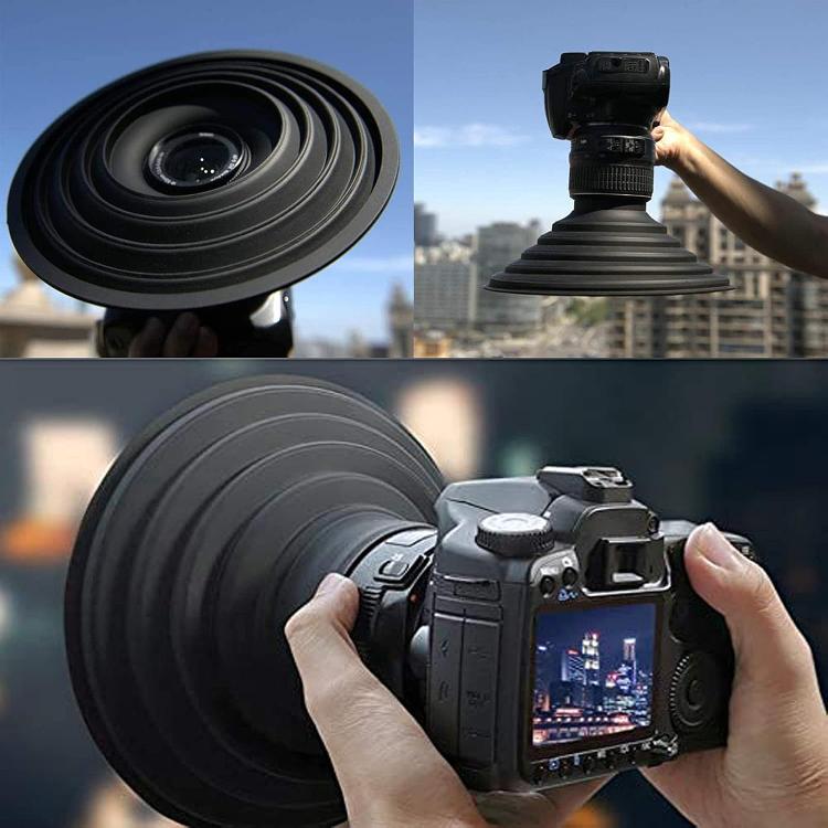 Universal Silicone Lens Hood, Size:50-70mm - Black