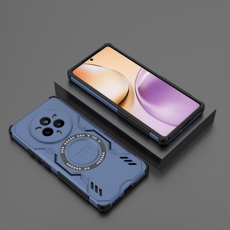 For Realme 14 Pro 5G Global Butterfly Armor MagSafe Magnetic Ring Shockproof Phone Case