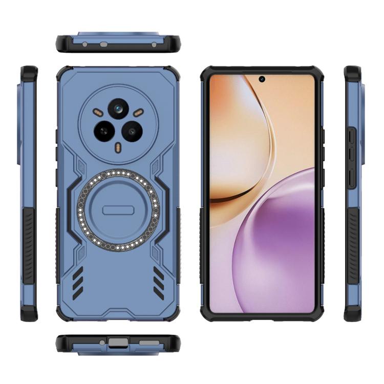 For Realme 14 Pro 5G Global Butterfly Armor MagSafe Magnetic Ring Shockproof Phone Case