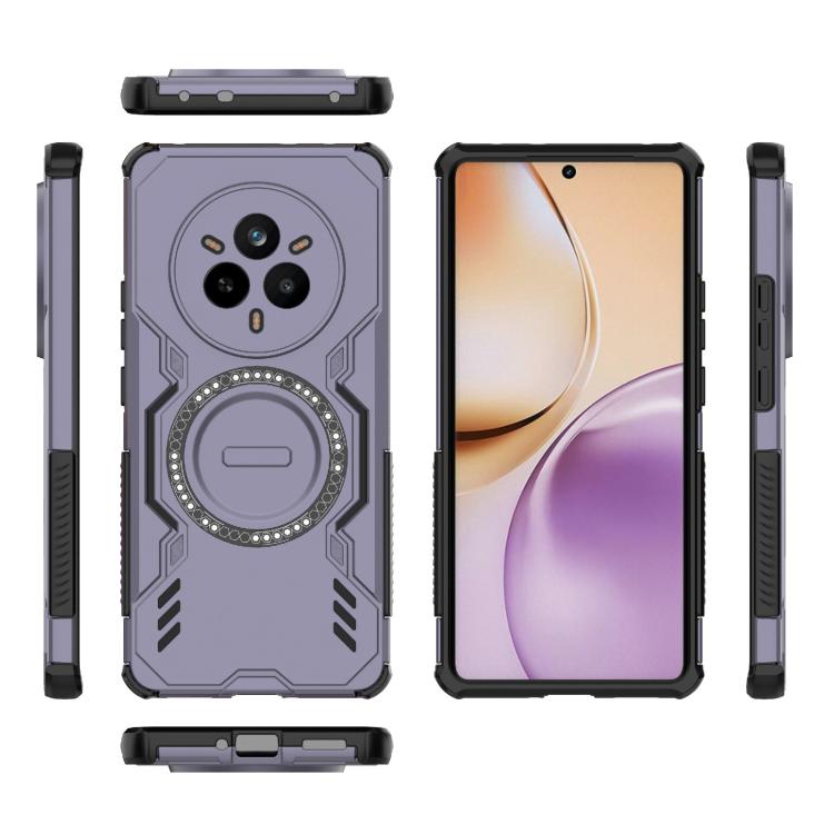For Realme 14 Pro 5G Global Butterfly Armor MagSafe Magnetic Ring Shockproof Phone Case