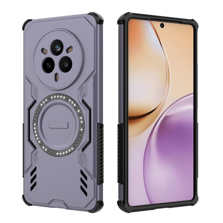 For Realme 14 Pro 5G Global Butterfly Armor MagSafe Magnetic Ring Shockproof Phone Case