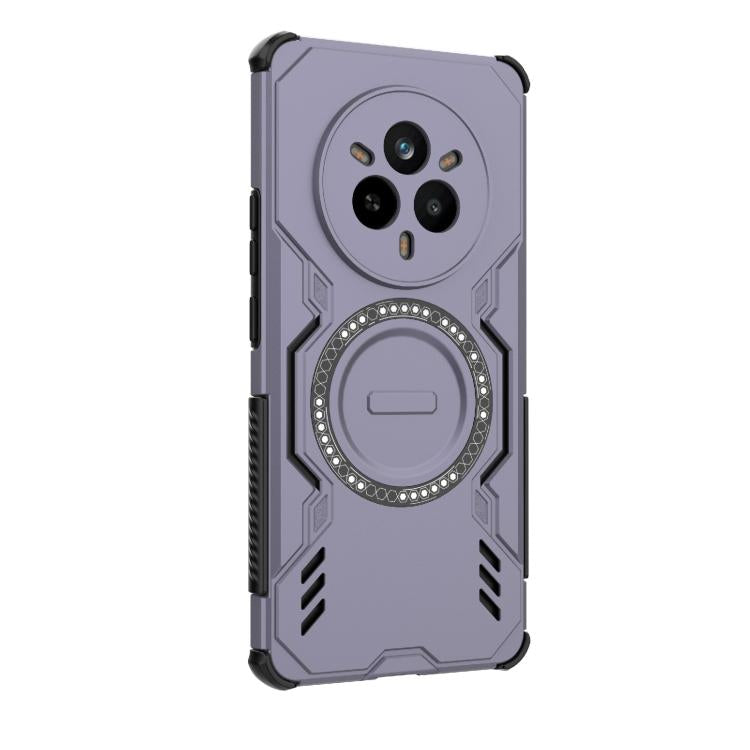For Realme 14 Pro 5G Global Butterfly Armor MagSafe Magnetic Ring Shockproof Phone Case