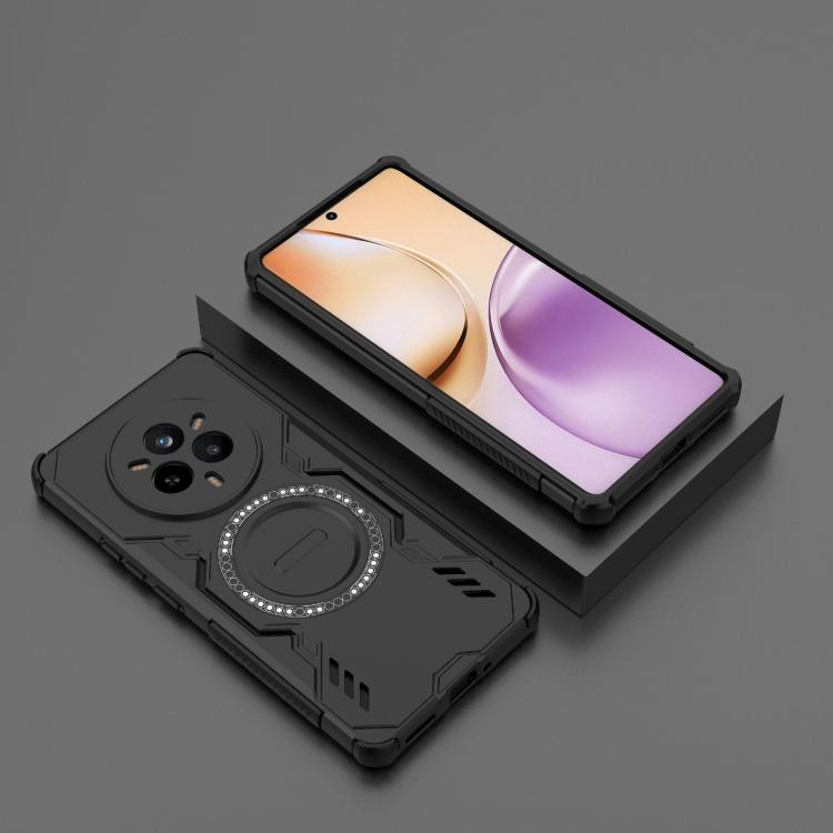 For Realme 14 Pro 5G Global Butterfly Armor MagSafe Magnetic Ring Shockproof Phone Case